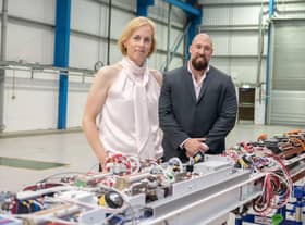 OEUK's Supply Chain & Operations Director Katy Heidenreich with Verlume's Operations Director Jonny Moroney (Pic: Michal Wachucik)