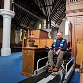 Rev Dan Harper at Bridge of Allan Parish Church.