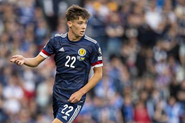 Aaron Hickey is interesting a number of English Premier League clubs but it may not be Arsenal that now lead in the race to sign the Bologna full-back.  (Photo by Ross MacDonald / SNS Group)