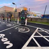 A view of the Aberdeen E.ON charging hub that is already up and running.