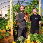 Stephen McQueen and Sean Kerr, founders of Sustainable Thinking Scotland, are using 'baked' wood product biochar to clean up water pollution and fertilise farm land. Picture: Open Aye