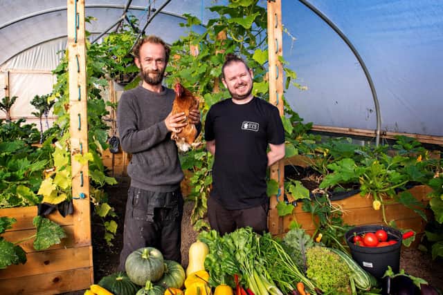 Stephen McQueen and Sean Kerr, founders of Sustainable Thinking Scotland, are using 'baked' wood product biochar to clean up water pollution and fertilise farm land. Picture: Open Aye