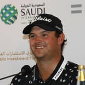 Patrick Reed talking to the press ahead of the Saudi International powered by SoftBank Investment Advisers at Royal Greens Golf and Country Club in King Abdullah Economic City. Picture: Ross Kinnaird/Getty Images.