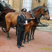 Wayne McCollin receiving his Queen’s Fire Service Medal in 2006 when he was Assistant Chief Officer at Lothian & Borders.