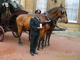 Wayne McCollin receiving his Queen’s Fire Service Medal in 2006 when he was Assistant Chief Officer at Lothian & Borders.