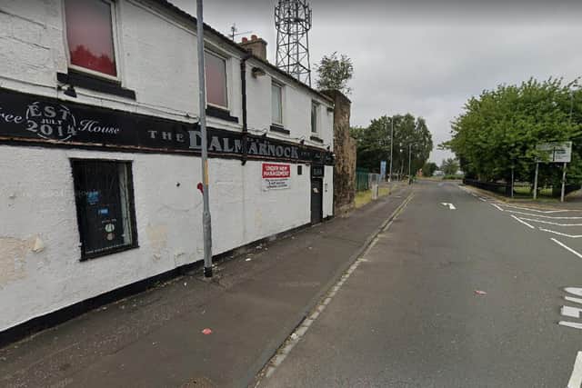 The fire happened at a pub reports have named the Dalmarnock Inn on Old Dalmarnock Road at around 1.55am on Monday.