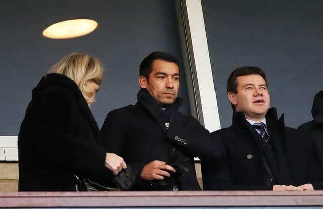 Rangers manager Giovanni van Bronckhorst and sporting director Ross Wilson frequent the same Glasgow cafe as Celtic manager Ange Postecoglou. (Photo by Ian MacNicol/Getty Images)