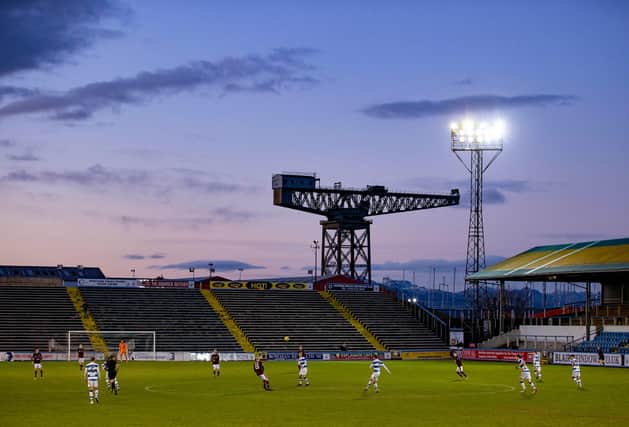 Morton take on Queen of the South at Cappielow. Picture: Craig Williamson/SNS