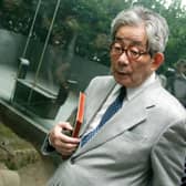 Nobel Prize for literature winner Kenzaburō Ōe visits the Nanjing Massacre Memorial museum in Jiangsu province, China in 2006 (Picture: China Photos/Getty Images)
