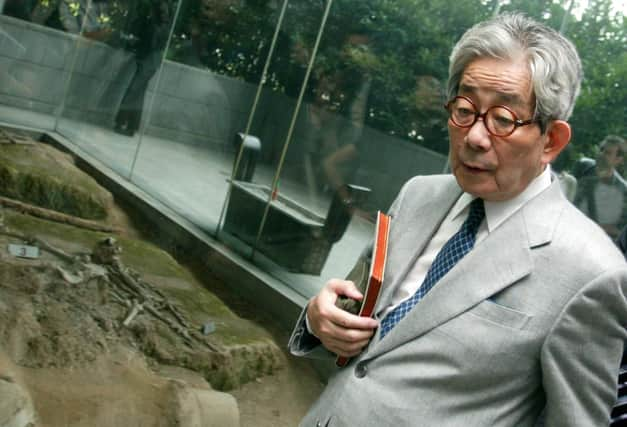 Nobel Prize for literature winner Kenzaburō Ōe visits the Nanjing Massacre Memorial museum in Jiangsu province, China in 2006 (Picture: China Photos/Getty Images)