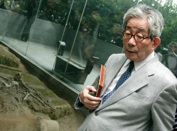 Nobel Prize for literature winner Kenzaburō Ōe visits the Nanjing Massacre Memorial museum in Jiangsu province, China in 2006 (Picture: China Photos/Getty Images)