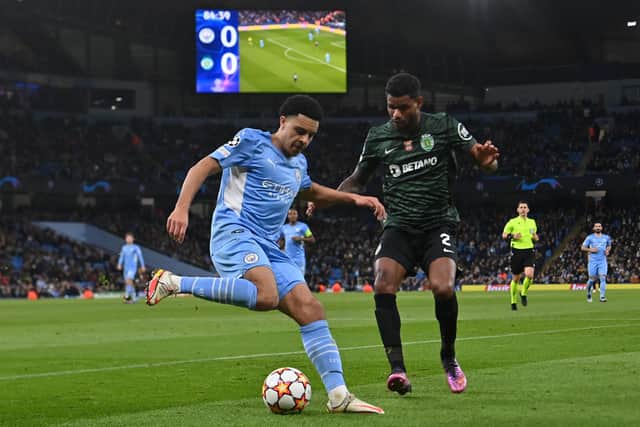 CJ Egan-Riley played the full 90 minutes of Man City's Champions League clash against Sporting CP a year ago.