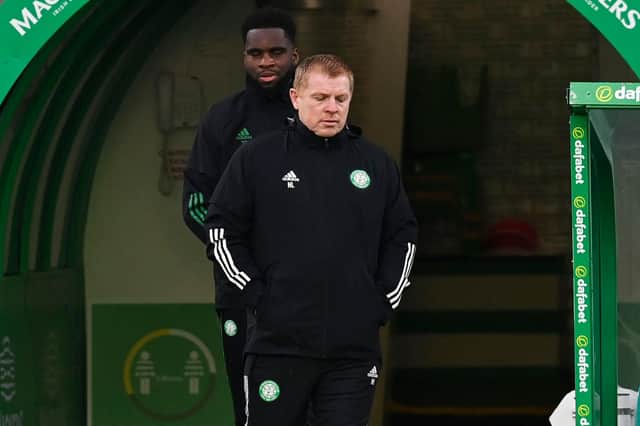 Celtic manager Neil Lennon prior to kick-off. Picture: SNS