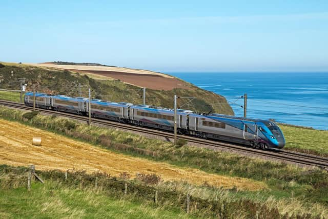 One of TransPennine Express' new Nova 1 trains on the Edinburgh-Newcastle route