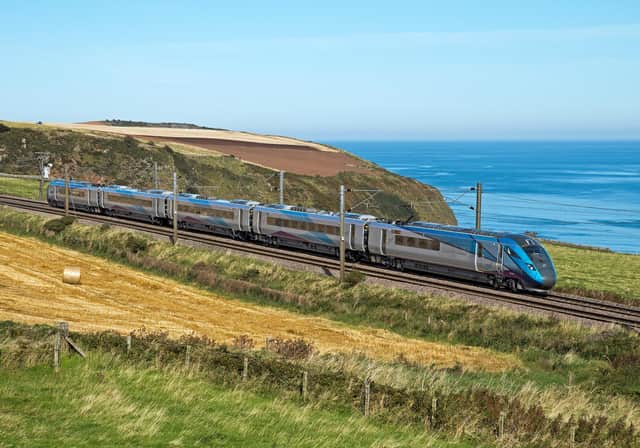 One of TransPennine Express' new Nova 1 trains on the Edinburgh-Newcastle route