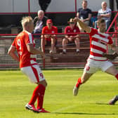 Celtic's Bosun Lawal scores  to make it 2-1 during the Lowland League match between Bonnyrigg Rose and Celtic B last season.