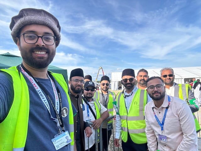 Scottish members at Jalsa Salana UK Food Serving Marquee