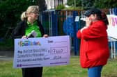 The Asda Foundation donates £17,640 to Autism Rocks (Fife). Pictured L – R Jean Ritchie, Asda Kirkcaldy Community Champion; Liza Quin, Founder, Autism Rocks (Fife)