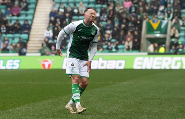 Aiden McGeady pulls up with a hamstring injury during last month's 2-0 win over Kilmarnock.