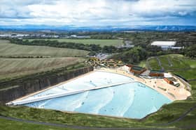 Artist's impression of the £55 million Lost Shore surf resort at Ratho, which is set to open its doors later this year PIC: Courtesy of Lost Shore