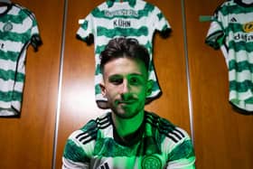 Celtic unveil new signing Nicolas Kuhn.  (Photo by Ross MacDonald / SNS Group)