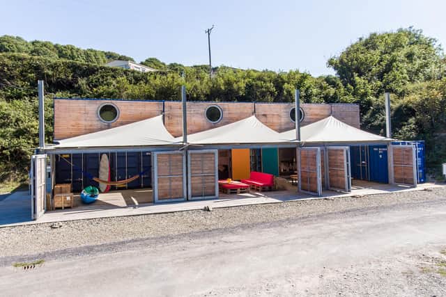 Ty Cwch Beach House, Cwmtydu, in Ceredigion on the Cardigan coast, Wales.