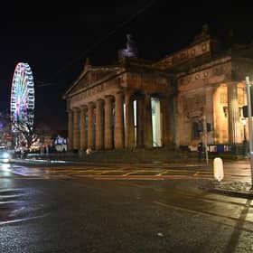 The near deserted Princes Street on Hogmanay after all outdoor events including the street party and fireworks display planned for Edinburgh's New Year were cancelled. Picture: Andy Buchanan/PA