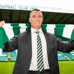 Brendan Rodgers is unveiled as the new Celtic manager at Celtic Park for the second time. (Photo by Craig Williamson / SNS Group)