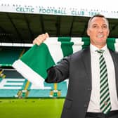 Brendan Rodgers is unveiled as the new Celtic manager at Celtic Park for the second time. (Photo by Craig Williamson / SNS Group)
