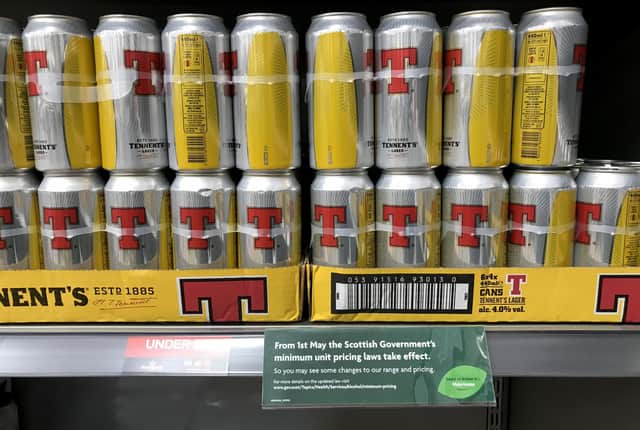 Tennent's lager for sale in an Edinburgh supermarket. Picture: Jane Barlow/PA Wire