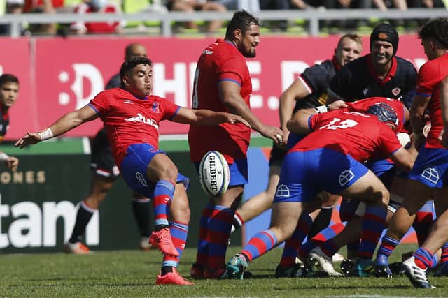 Augusto Böhme in action for Chile during their Rugby World Cup qualifier against Canada. (Photo by Marcelo Hernandez/Getty Images)