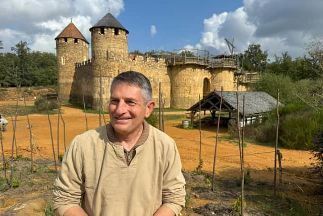 Guédelon’s Master Stone Mason, Florian Renucci. PIC: Cat Thomson