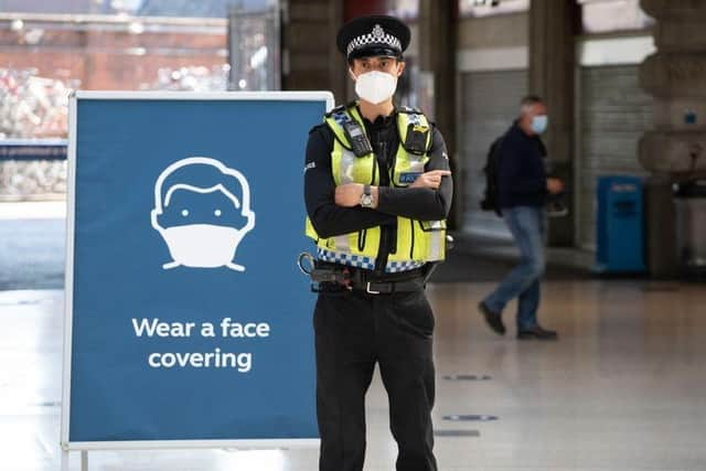 Police Scotland officers issued on-the-spot fines for breaches of strict coronavirus regulations. (Photo: Getty Images)