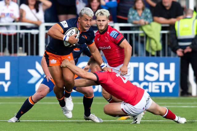 Damien Hoyland impressed on Edinburgh's new fast, new artificial pitch. Picture: Bruce White/SNS