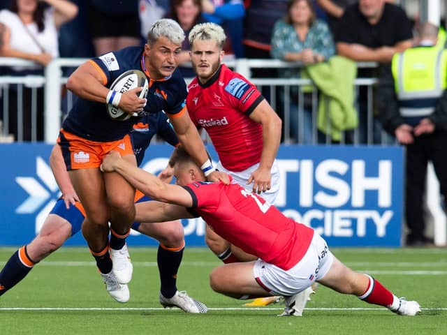 Damien Hoyland impressed on Edinburgh's new fast, new artificial pitch. Picture: Bruce White/SNS