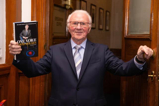 Former Rangers chairman David Holmes at the launch of his book One Voice at Ibrox.