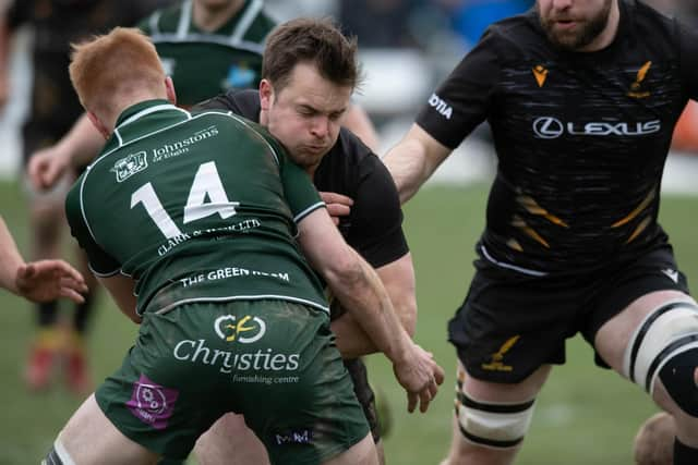 Scottish Rugby's new lower tackle height will affect matches in the Tennent's Premiership next season. (Photo by Mark Scates / SNS Group)