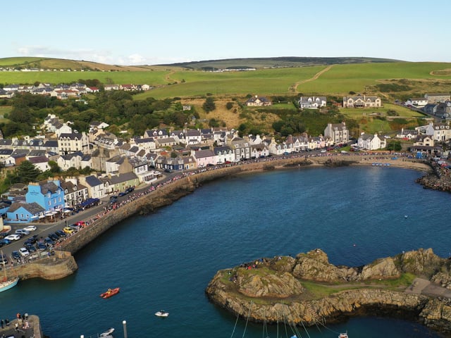 Portpatrick is a pretty coastal town on the western shore of the Rhins of Galloway peninsula - with pastel-coloured houses set around a small bay and cliffs as a backdrop, visitors gave it four stars for scenery and a total score of 71%