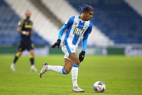 Juninho Bacuna of Huddersfield Town runs with the ball during the Sky Bet Championship match between Huddersfield Town and Stoke City at John Smith's Stadium on January 30, 2021. (Photo by Alex Livesey/Getty Images)