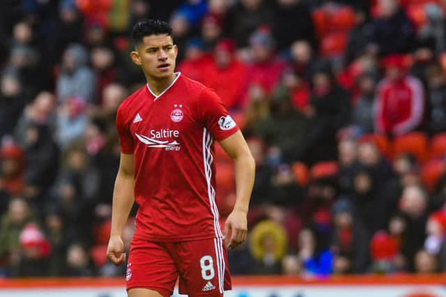 Ronald Hernandez in action for Aberdeen against Hibs at Pittodrie in March (Photo by Craig Foy / SNS Group)