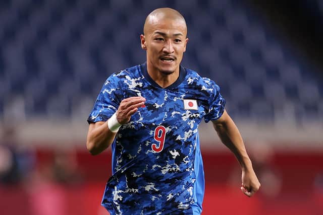 Daizen Maeda is reportedly closing on a move to Celtic. (Photo by Francois Nel/Getty Images)