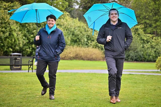 Scottish Conservative party leader Douglas Ross and former Leader Ruth Davidson. Picture: Jeff J Mitchell/Getty Images