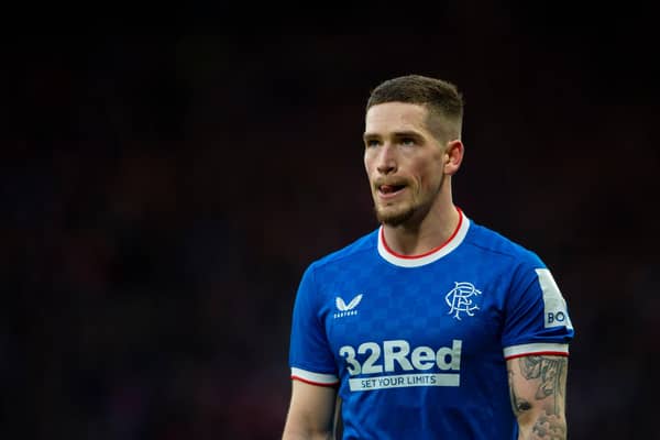 Rangers Ryan Kent is "not a tough kid" said his manager Michael Beale in leaping to his winger's defence over the accusations that  have ensued from him striking Liam Scales in Sunday's Viaplay Cup semi final. (Photo by Ross MacDonald / SNS Group)