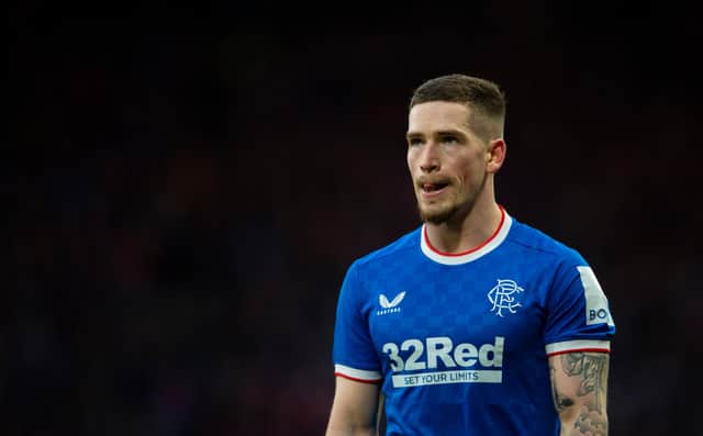 Rangers Ryan Kent is "not a tough kid" said his manager Michael Beale in leaping to his winger's defence over the accusations that have ensued from him striking Liam Scales in Sunday's Viaplay Cup semi final. (Photo by Ross MacDonald / SNS Group)