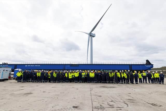 The barge with the workforce at the Navantia yard in Methil (Pic: Submitted)