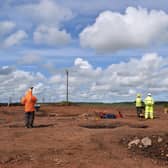 Archaeologists at work on the site of an Iron Age settlement near Cruden Bay, Aberdeenshire. PIC: Cameron Archaeology.