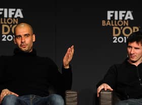 Pep Guardiola and Lionel Messi will be re-united in the Champions League (FRANCK FIFE/AFP via Getty Images)