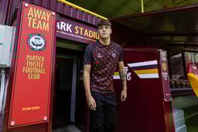 Partick Thistle's Ricco Diack was prevented from being brought on in the Premier Sports Cup match at Motherwell.  (Photo by Craig Foy / SNS Group)