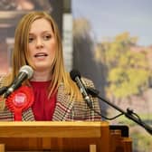 Sarah Edwards after winning the Tamworth by-election for Labour. Image: Jacob King/Press Association.