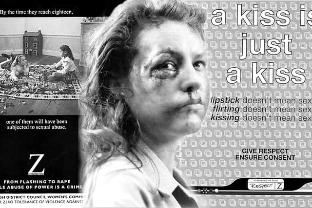 Two Zero Tolerance posters from the landmark campaign about violence against women during the 1990s